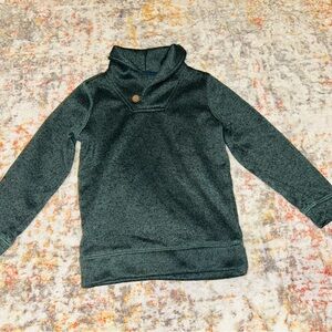 Cozy Green Pullover with Button Detail